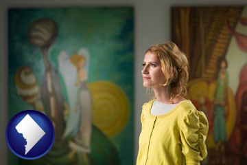 art museum with Washington, DC icon