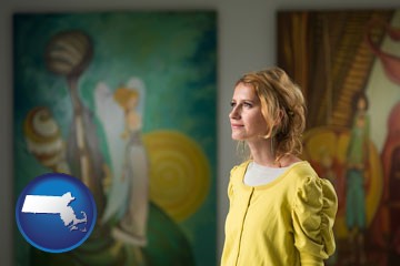 art museum with Massachusetts icon