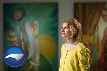 art museum with North Carolina icon