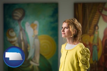 art museum with Nebraska icon